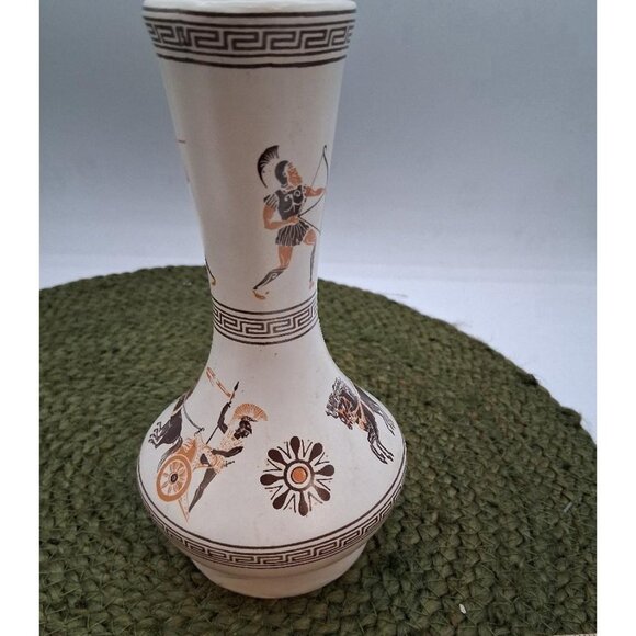 Handmade Greek Ceramic Vase With Warrior & Chariot Design By Xipolias - Picture 4 of 6